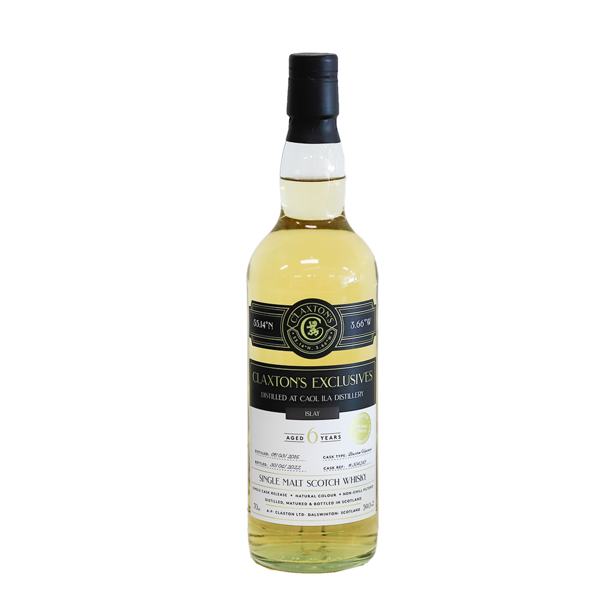 Claxton`s Caol Ila 6yr 2016 59% 70cl