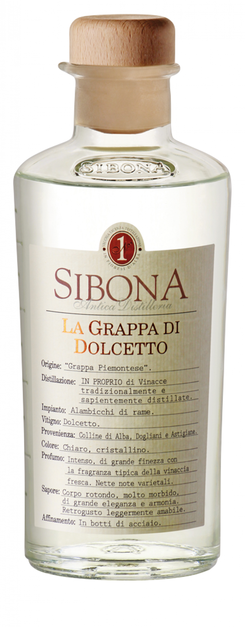 Sibona Grappa di Dolcetto 50cl 42%