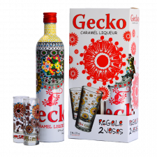 Gecko Caramel Vodka Giftset 70cl