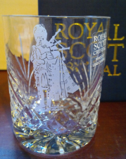 Crystal Whisky Tumbler met Piper  21cl